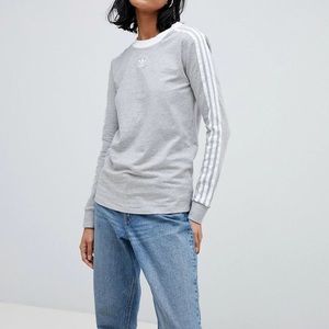 ADIDAS ORIGINALS THREE STRIPE LONG SLEEVE TSHIRT